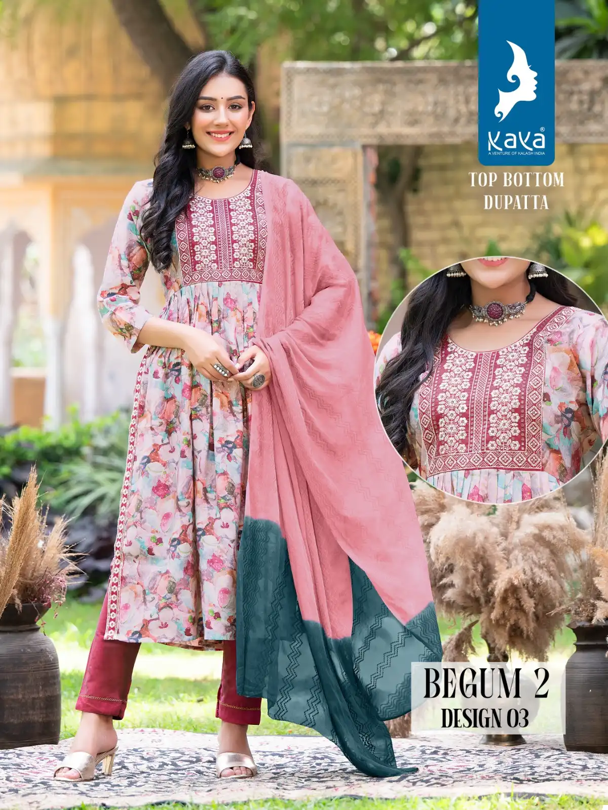 Kaya Begum 2 Chanderi Modal Print Wholesale Readymade Salwar Suit Catalog — Wholesale Salwar Suits, MPA wholesale from Surat - Gallery Image 3