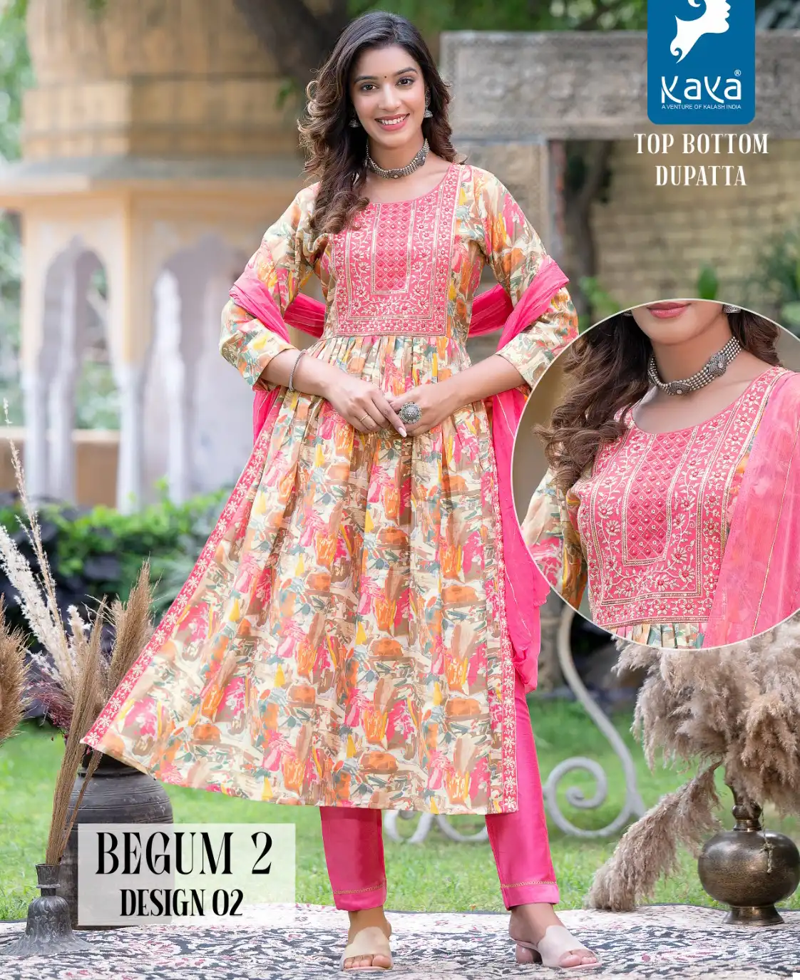 Kaya Begum 2 Chanderi Modal Print Wholesale Readymade Salwar Suit Catalog — Wholesale Salwar Suits, MPA wholesale from Surat — view 1