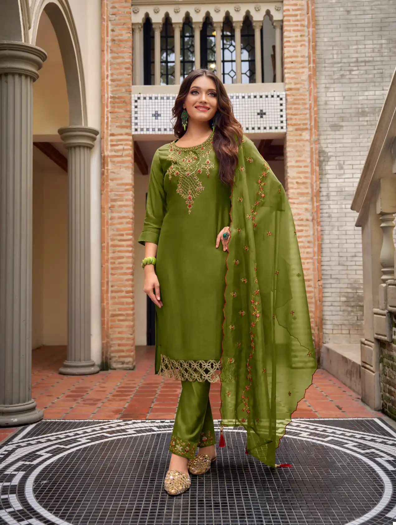 Lily & Lali Bella Milan Silk Wholesale Readymade Suits Catalog - 6 Pcs Set — Wholesale Salwar Suits, Lily & Lali wholesale from Surat - Gallery Image 2