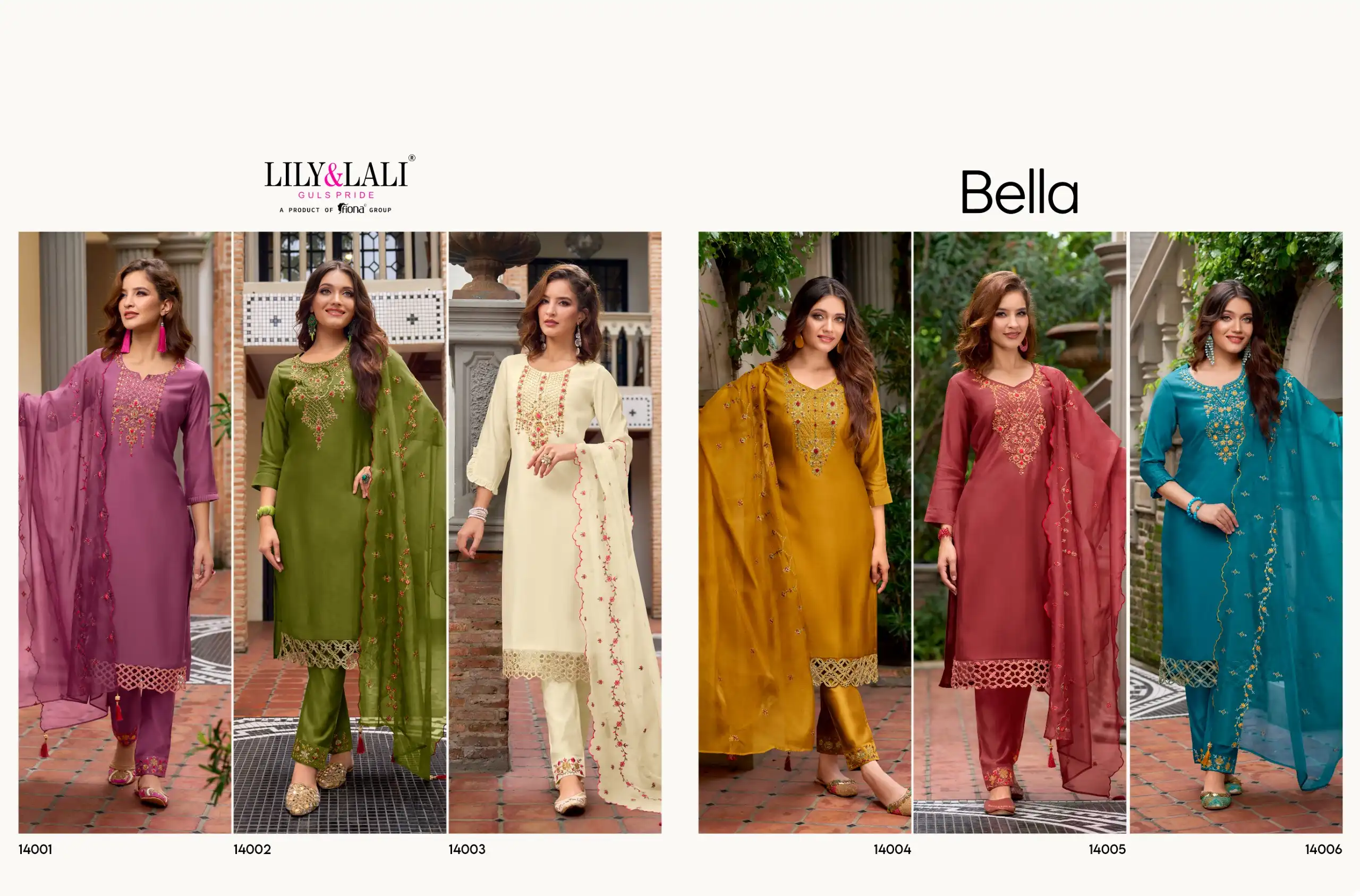 Lily &amp; Lali Bella Milan Silk Wholesale Readymade Suits Catalog - 6 Pcs Set — Wholesale Salwar Suits, Lily &amp; Lali wholesale from Surat — view 5