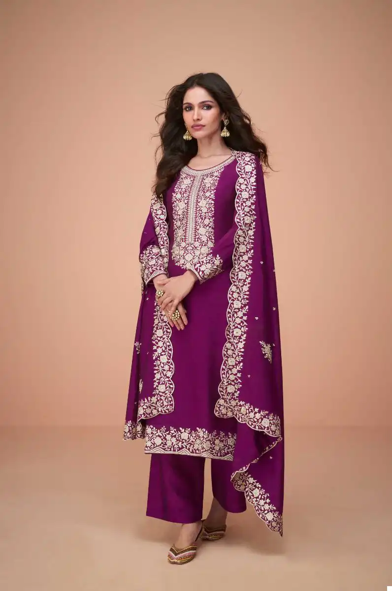 Aashirwad Benchmark Premium Silk Wholesale Designer Suits Catalog - 5 Pcs Set — Wholesale Salwar Suits, Aashirwad Creation wholesale from Surat - Gallery Image 2