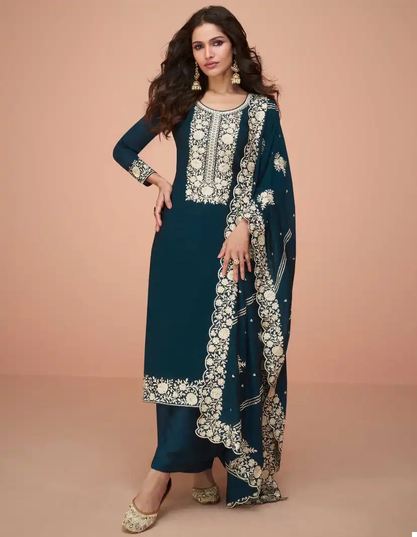 Aashirwad Benchmark Premium Silk Wholesale Designer Suits Catalog - 5 Pcs Set — Wholesale Salwar Suits, Aashirwad Creation wholesale from Surat — view 1