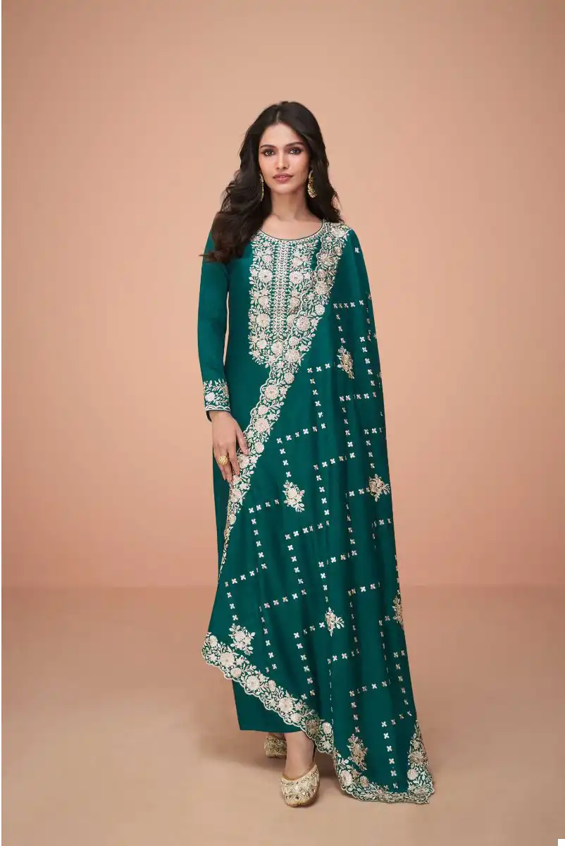 Aashirwad Benchmark Premium Silk Wholesale Designer Suits Catalog - 5 Pcs Set — Wholesale Salwar Suits, Aashirwad Creation wholesale from Surat - Gallery Image 5