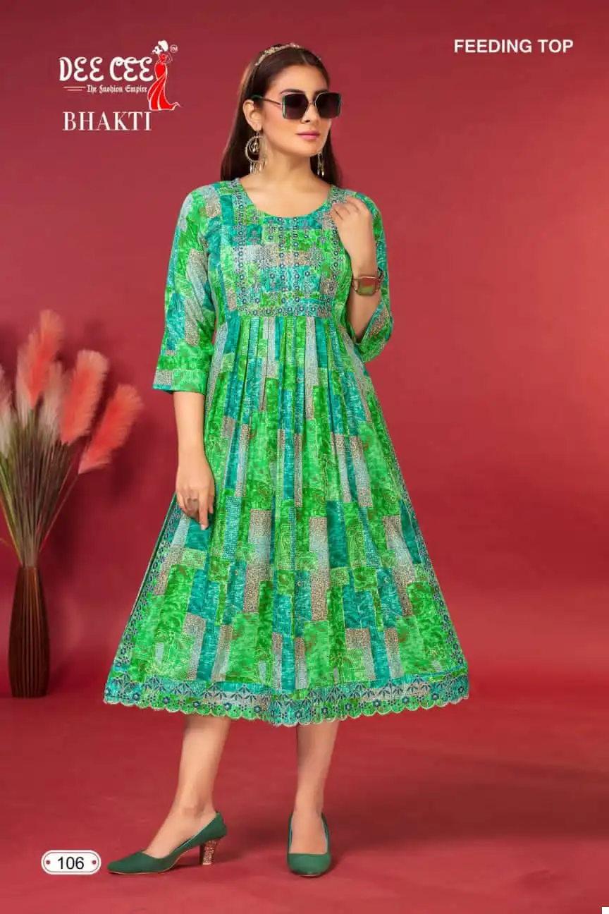 Deecee Bhakti Rayon Wholesale Feeding Top Catalog — Wholesale Kurtis, MPA wholesale from Surat - Gallery Image 2