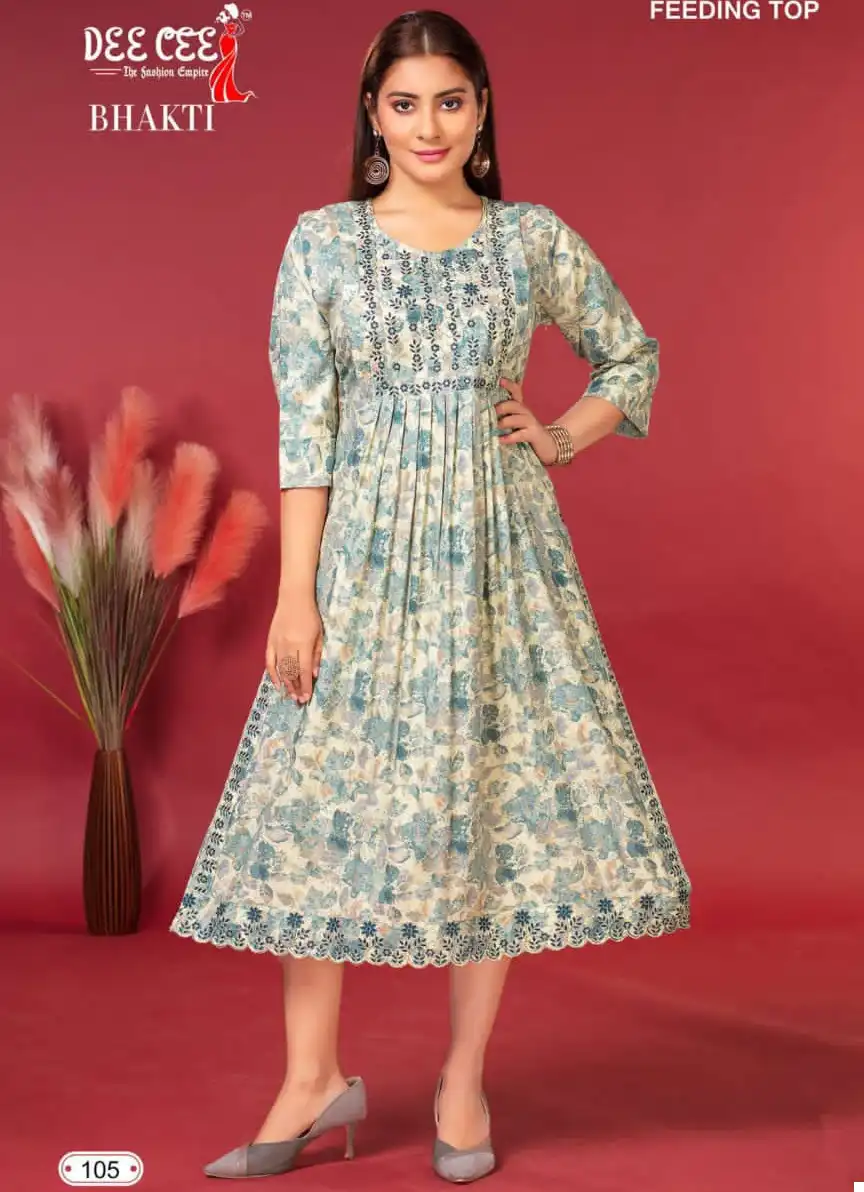 Deecee Bhakti Rayon Wholesale Feeding Top Catalog — Wholesale Kurtis, MPA wholesale from Surat — view 1