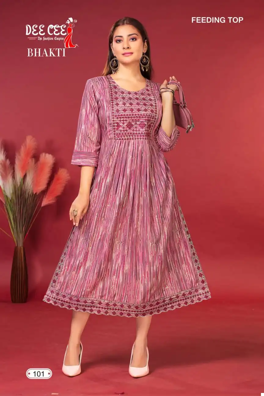 Deecee Bhakti Rayon Wholesale Feeding Top Catalog — Wholesale Kurtis, MPA wholesale from Surat - Gallery Image 6