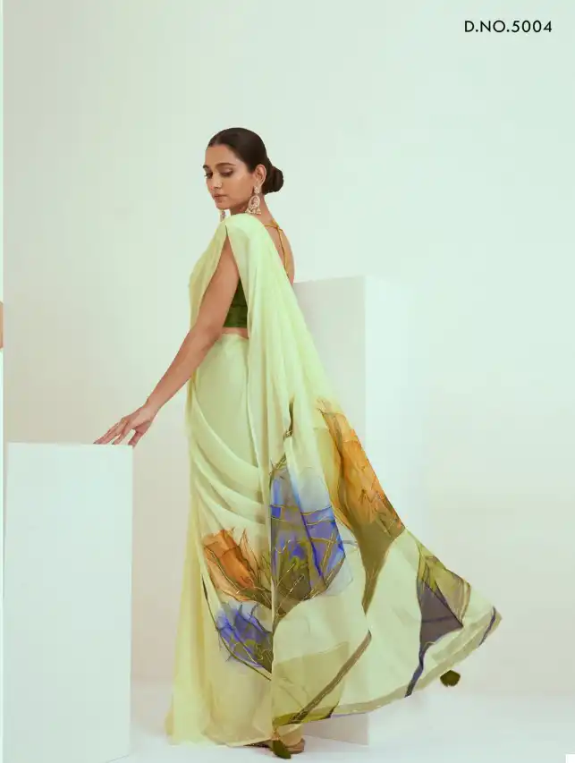 VE Blossom Georgette Wholesale Fancy Saree Catalog — Wholesale Sarees, MPA wholesale from Surat - Gallery Image 12