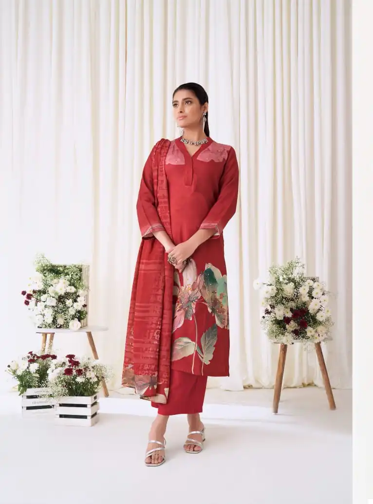 Sudriti Blotched Floral Pashmina Twill Digital Print Wholesale Designer Winter Wear Salwar Suit Catalog — Wholesale Salwar Suits, MPA wholesale from Surat - Gallery Image 5