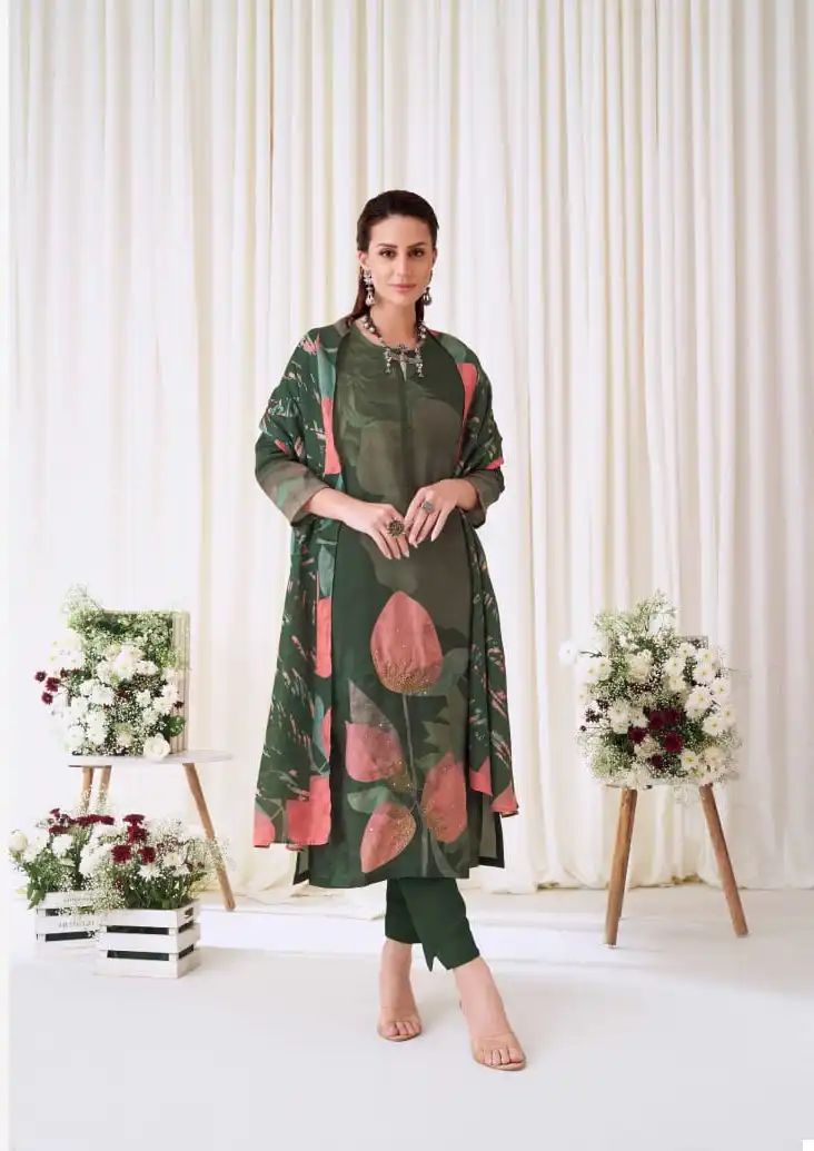 Sudriti Blotched Floral Pashmina Twill Digital Print Wholesale Designer Winter Wear Salwar Suit Catalog — Wholesale Salwar Suits, MPA wholesale from Surat - Gallery Image 7