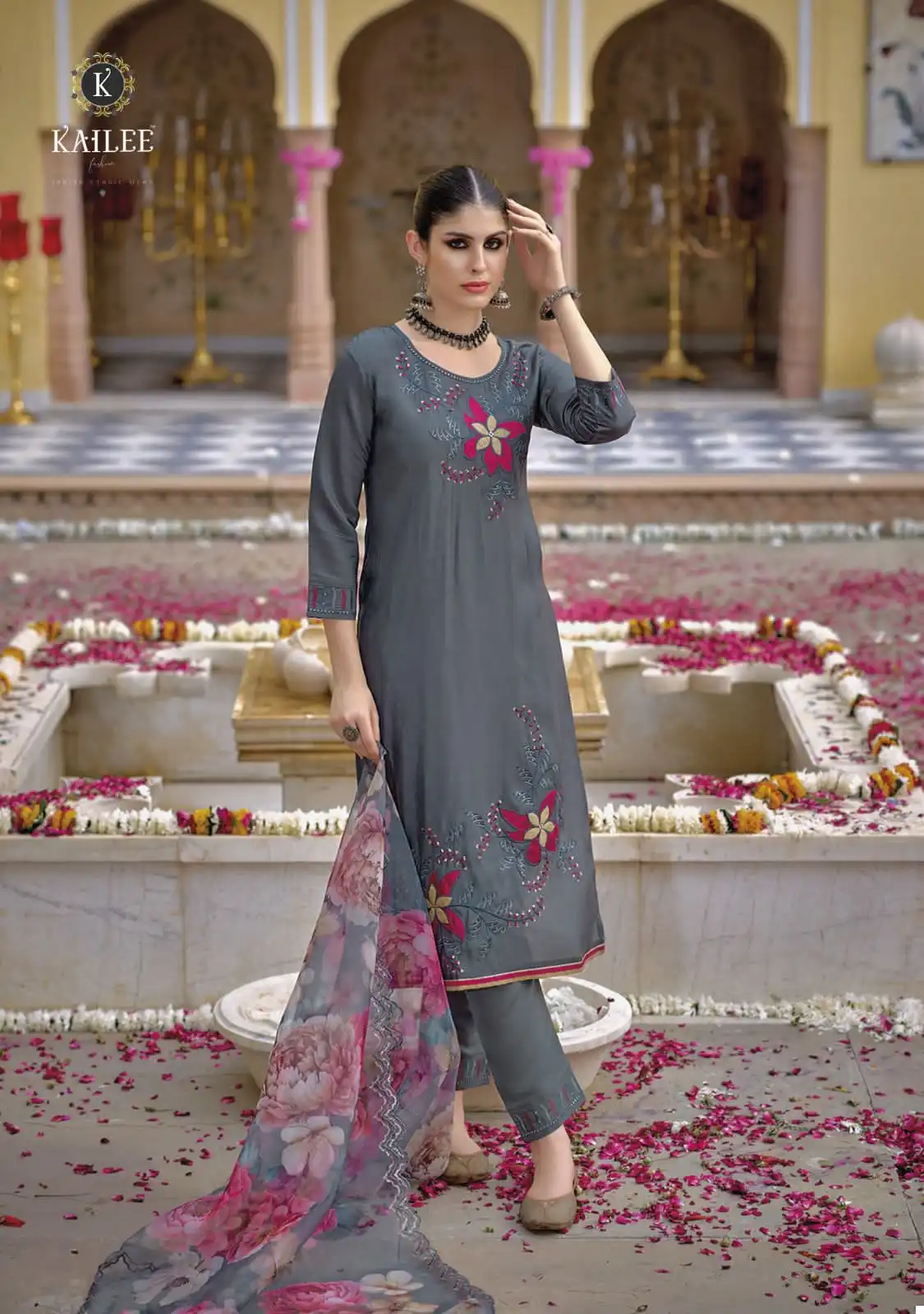 Kailee Fashion Boondi Vol 3 Pure Viscose Silk Wholesale Readymade Suits Catalog — Wholesale Salwar Suits, Kailee Fashion wholesale from Surat — view 4