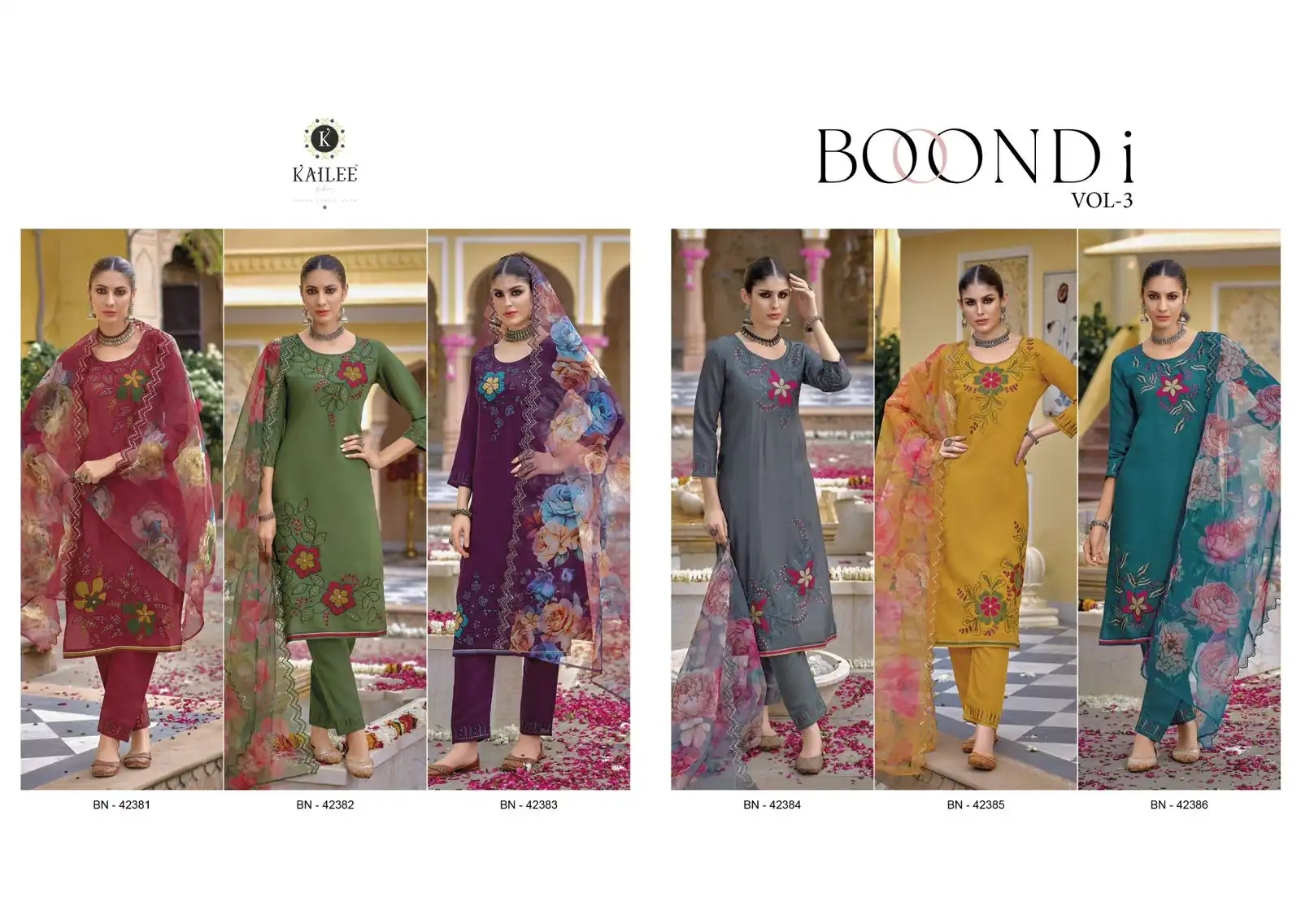 Kailee Fashion Boondi Vol 3 Pure Viscose Silk Wholesale Readymade Suits Catalog — Wholesale Salwar Suits, Kailee Fashion wholesale from Surat — view 7