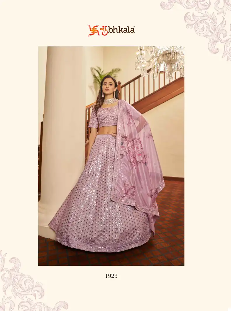 Shubhkala Bridesmaid Vol 14 Silk Wholesale Designer Semi Stitched Bridel Lehengas Catalog - Image 4