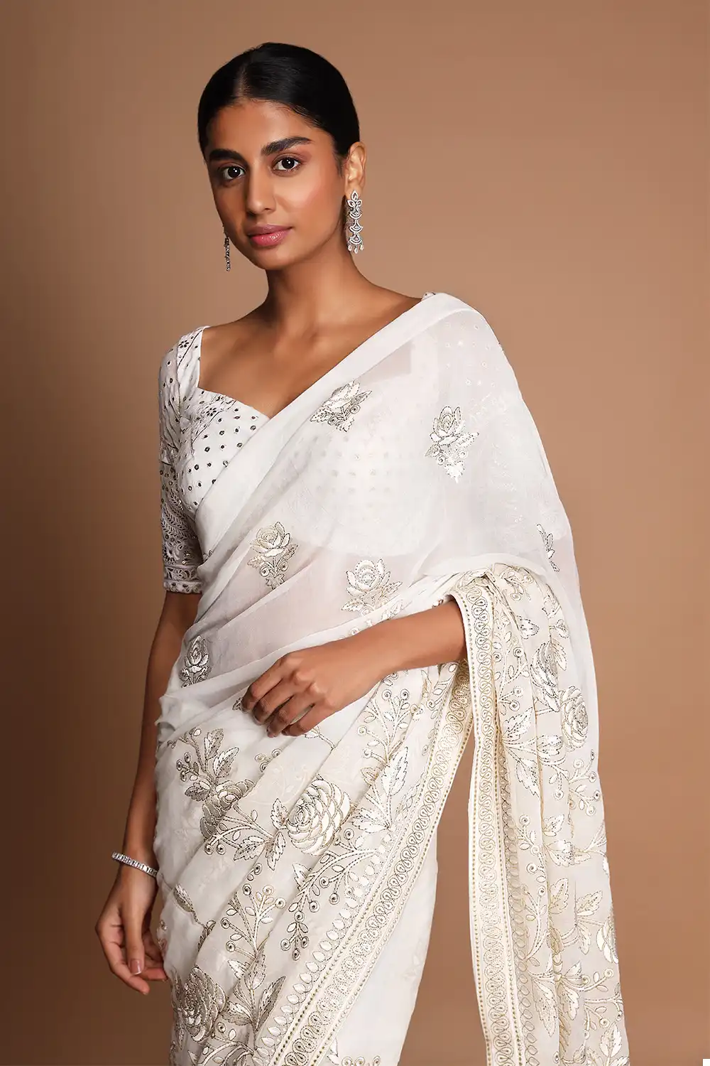 VE BT-355 Heavy Soft Georgette Wholesale Party Wear Saree — Wholesale Sarees, MPA wholesale from Surat — view 6