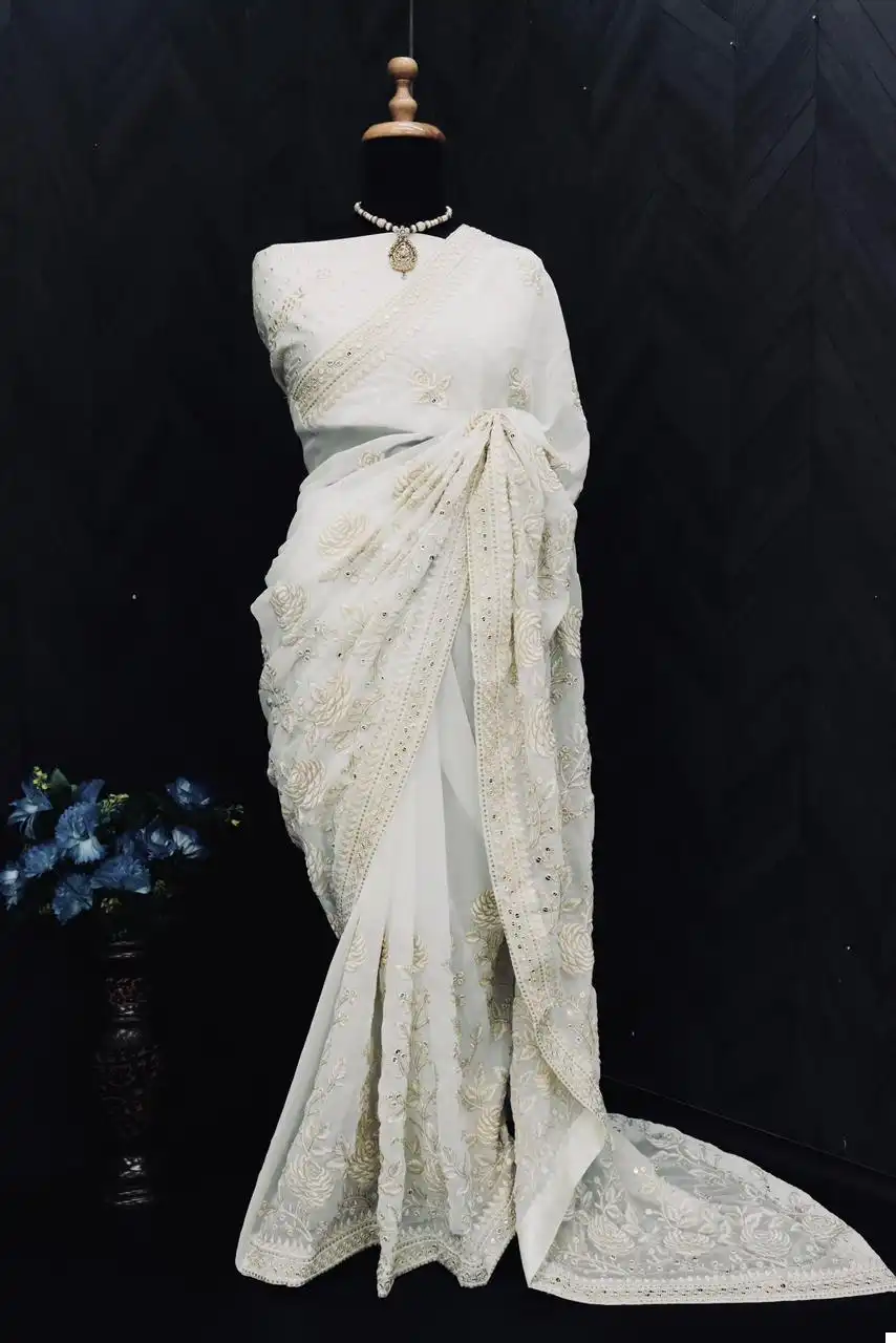 VE BT-355 Heavy Soft Georgette Wholesale Party Wear Saree — Wholesale Sarees, MPA wholesale from Surat - Gallery Image 4