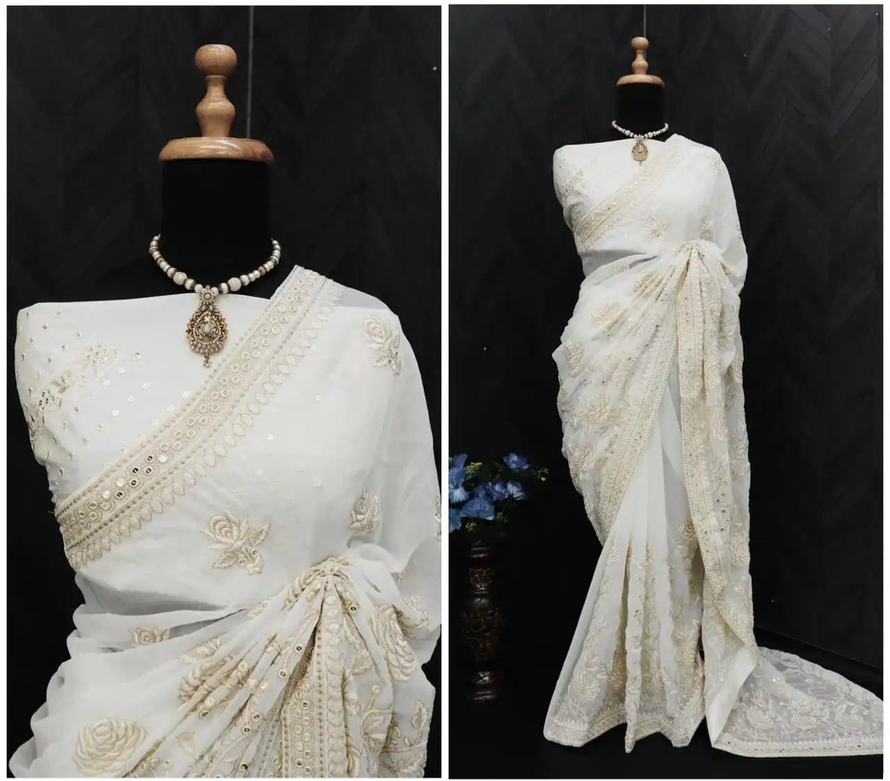 VE BT-355 Heavy Soft Georgette Wholesale Party Wear Saree — Wholesale Sarees, MPA wholesale from Surat - Gallery Image 3