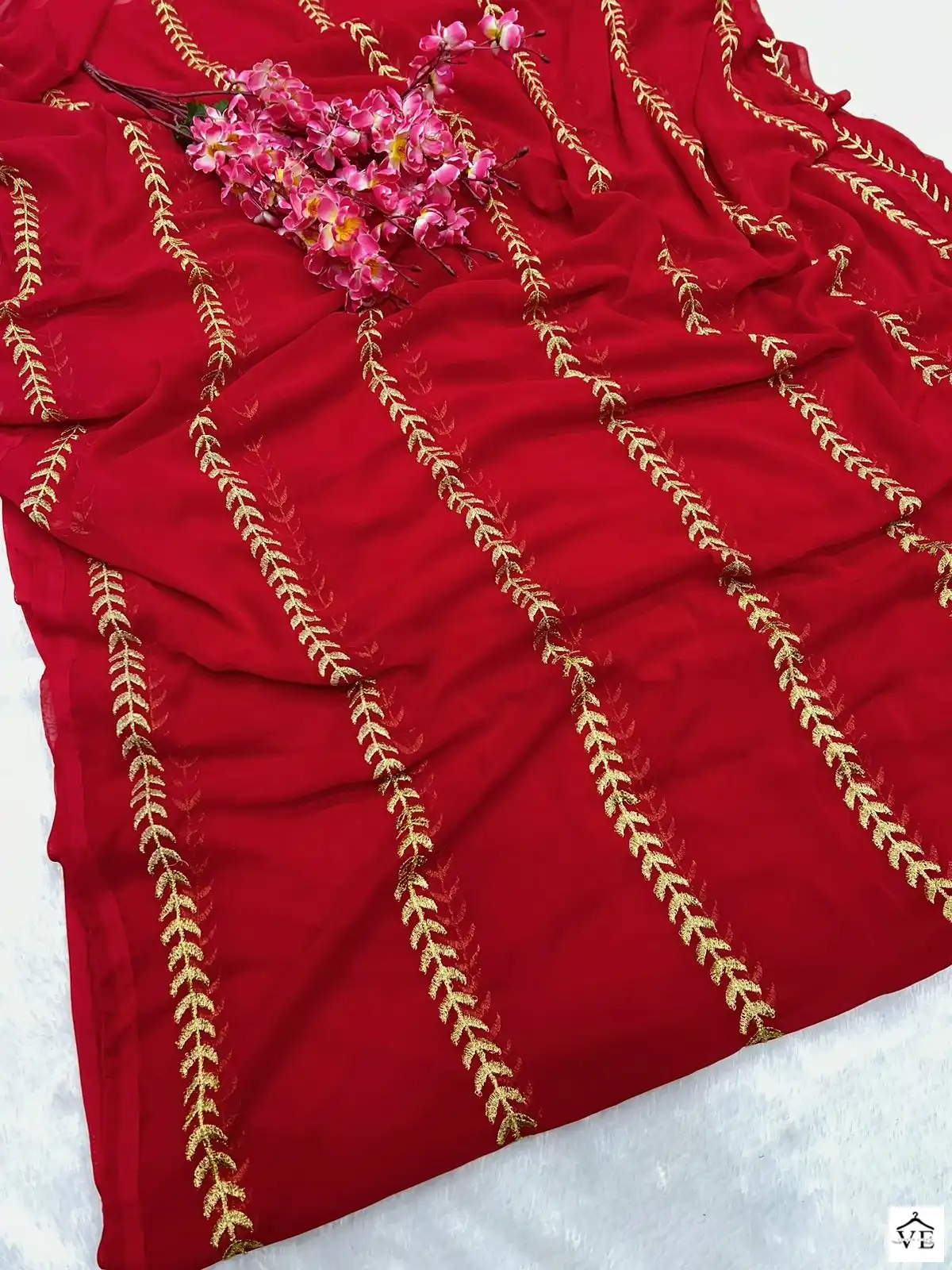 VE BT-375 Georgette Wholesale Designer Saree — Wholesale Sarees, MPA wholesale from Surat - Gallery Image 2