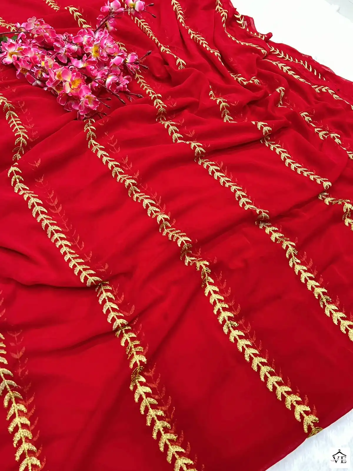 VE BT-375 Georgette Wholesale Designer Saree — Wholesale Sarees, MPA wholesale from Surat - Gallery Image 3