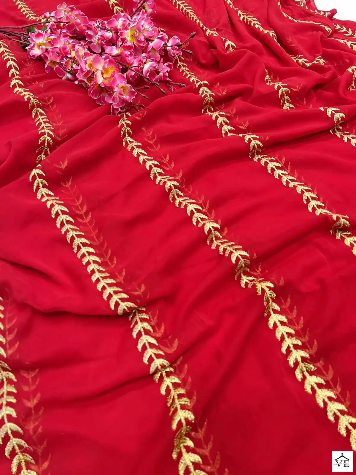 VE BT-375 Georgette Wholesale Designer Saree — Wholesale Sarees, MPA wholesale from Surat - Gallery Image 4
