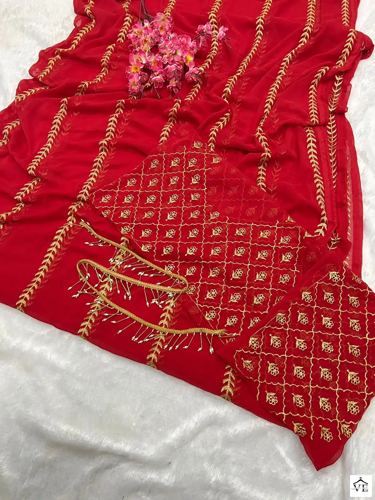 VE BT-375 Georgette Wholesale Designer Saree — Wholesale Sarees, MPA wholesale from Surat — view 5