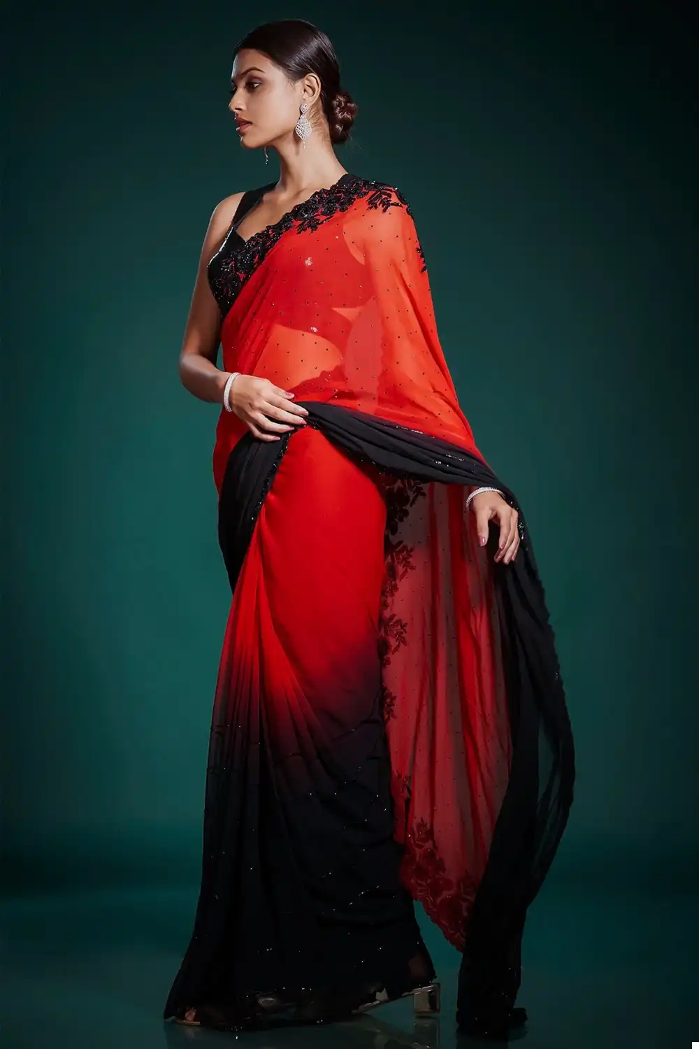 VE BT-378 Georgette Wholesale Fancy Saree — Wholesale Sarees, MPA wholesale from Surat - Gallery Image 3