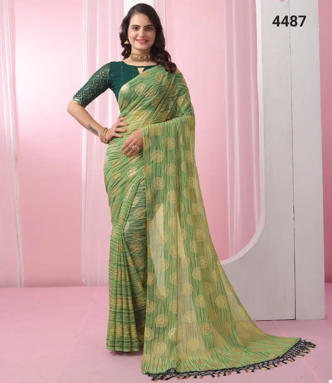 VE Bunai Georgette Wholesale Saree Catalog — Wholesale Sarees, MPA wholesale from Surat — view 1