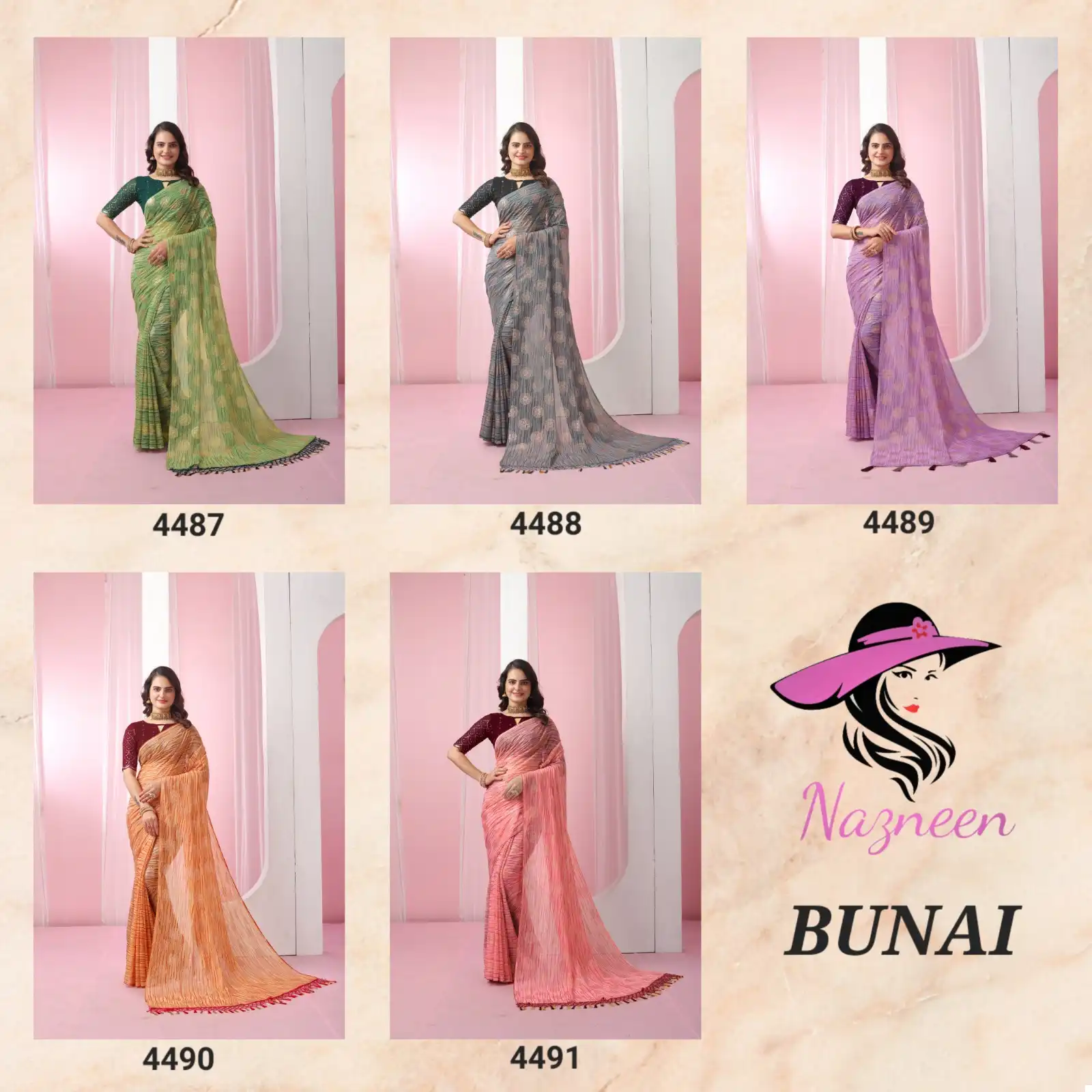 VE Bunai Georgette Wholesale Saree Catalog — Wholesale Sarees, MPA wholesale from Surat — view 6