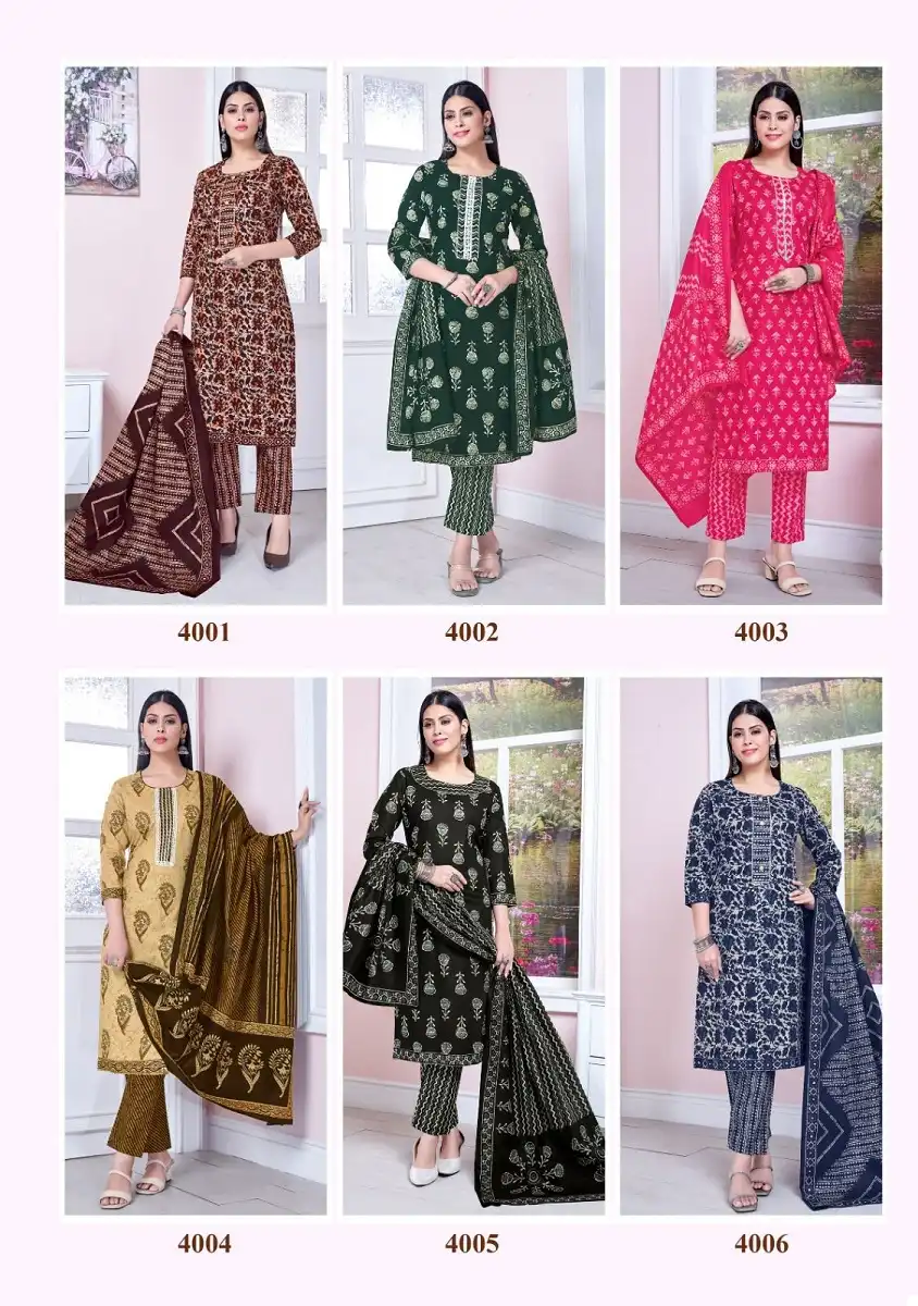 Balaji Battik Art Work Vol-4 Pure Cotton Wholesale Readymade Suits Catalog - 12 Pcs Set — Wholesale Salwar Suits, MPA wholesale from Surat - Gallery Image 13