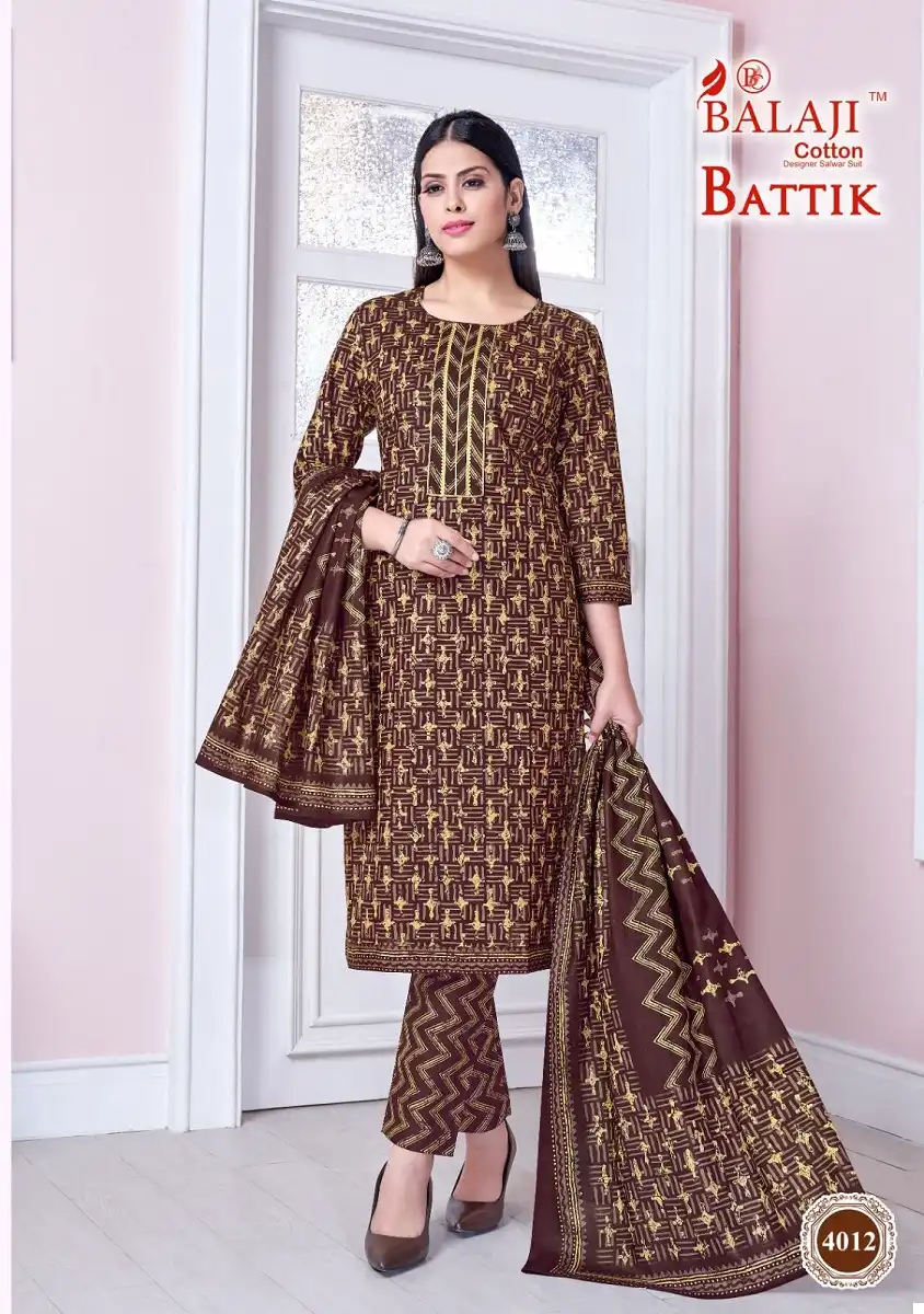 Balaji Battik Art Work Vol-4 Pure Cotton Wholesale Readymade Suits Catalog - 12 Pcs Set — Wholesale Salwar Suits, MPA wholesale from Surat - Gallery Image 8
