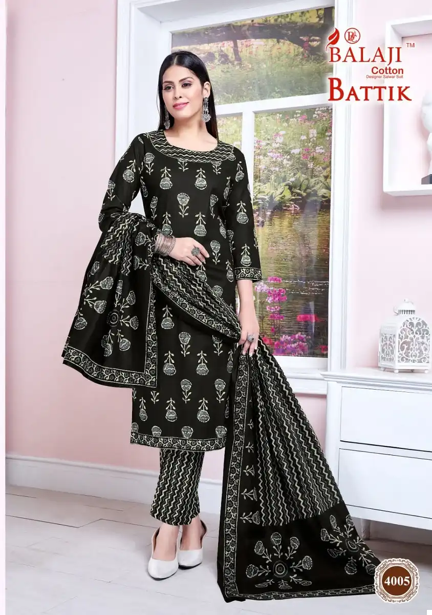 Balaji Battik Art Work Vol-4 Pure Cotton Wholesale Readymade Suits Catalog - 12 Pcs Set — Wholesale Salwar Suits, MPA wholesale from Surat - Gallery Image 12