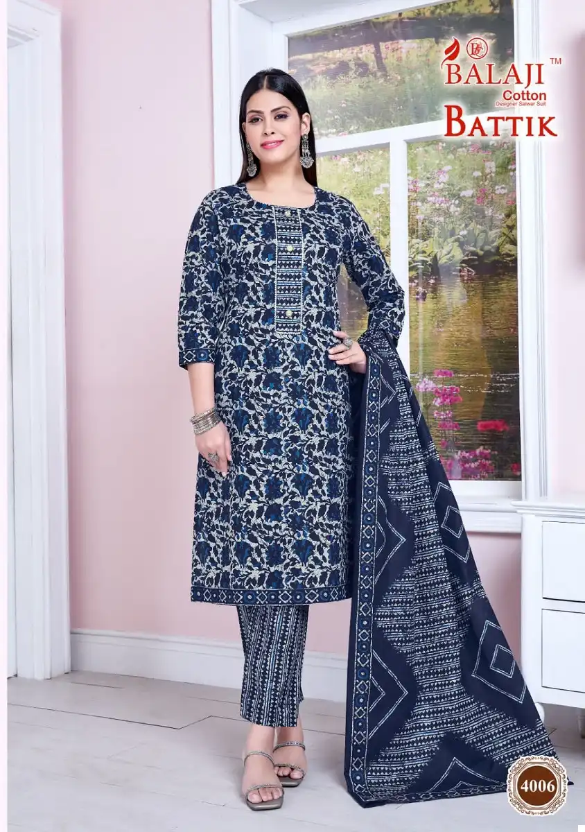 Balaji Battik Art Work Vol-4 Pure Cotton Wholesale Readymade Suits Catalog - 12 Pcs Set — Wholesale Salwar Suits, MPA wholesale from Surat - Gallery Image 2