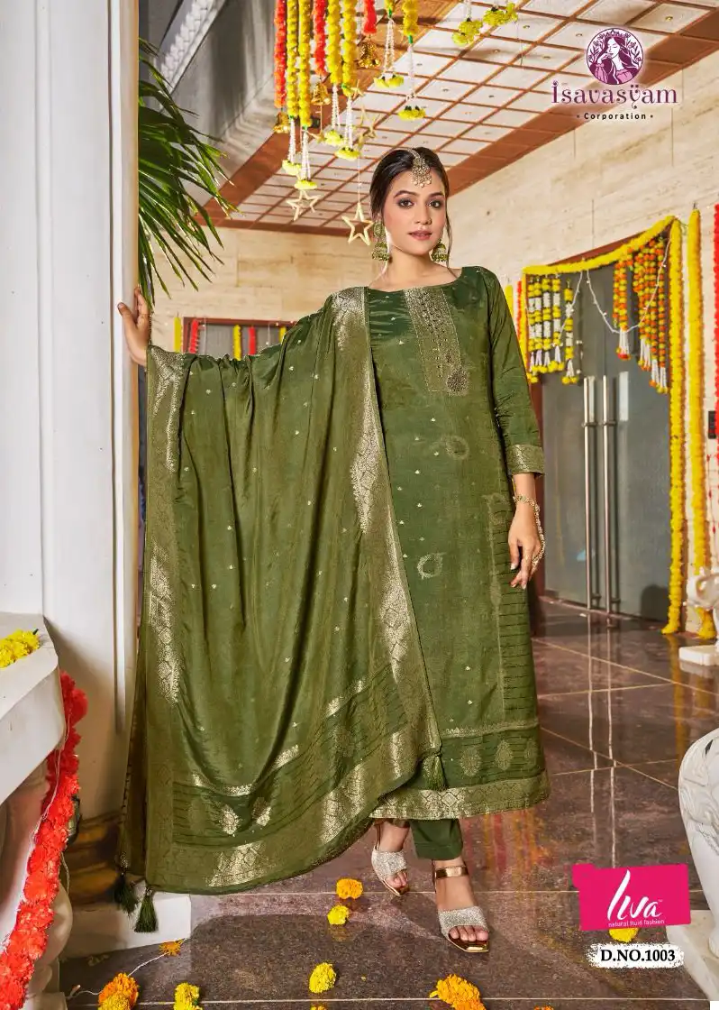 VE Banarasi Handwork 100% Pure Viscose Wholesale Readymade Suits Catalog — Wholesale Salwar Suits, MPA wholesale from Surat — view 4