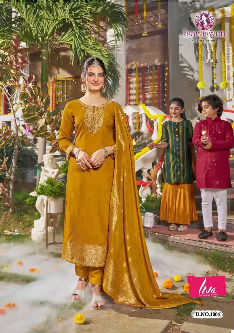 VE Banarasi Handwork 100% Pure Viscose Wholesale Readymade Suits Catalog — Wholesale Salwar Suits, MPA wholesale from Surat — view 5