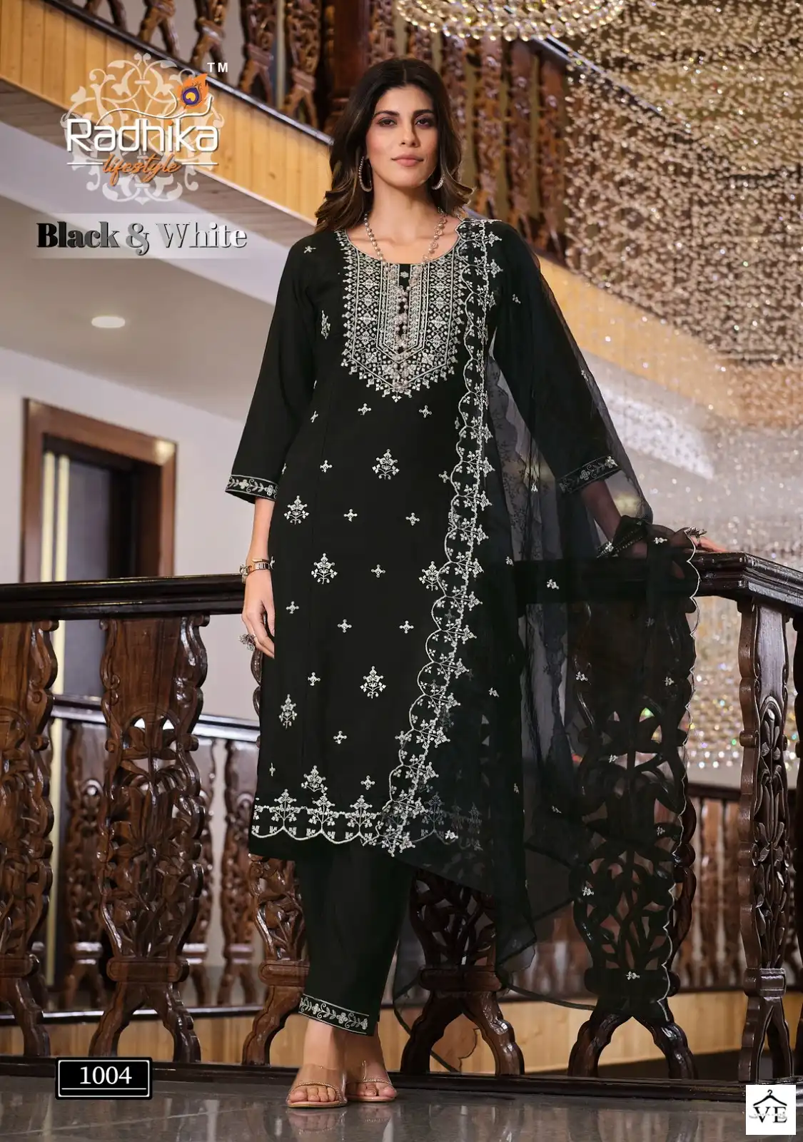 Radhika Lifestyle Black & White Vol 1 Pure Roman Silk Wholesale Designer Readymade Salwar Suit Catalog — Wholesale Salwar Suits, MPA wholesale from Surat - Gallery Image 4