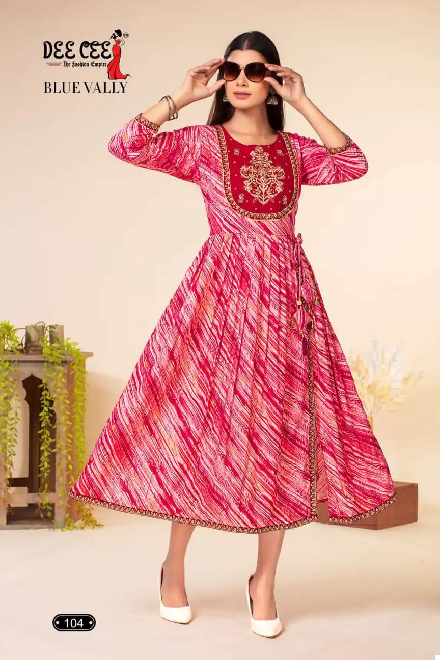 Deecee Blue Vally Heavy Rayon Wholesale Kurti Catalog — Wholesale Kurtis, MPA wholesale from Surat - Gallery Image 6
