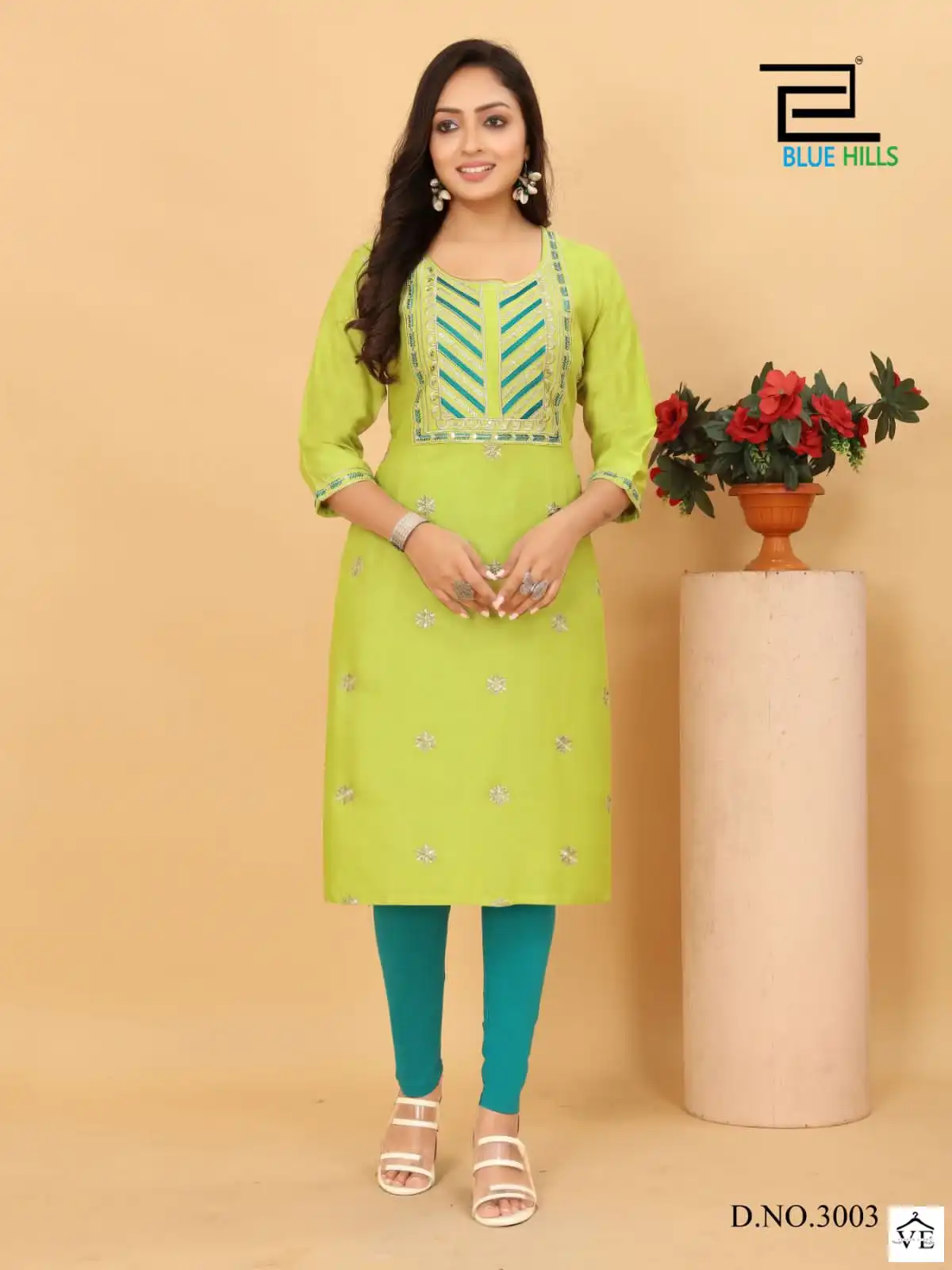 Blue Hills Blue Star Vol 3 Rayon 14 Kg Wholesale Kurtis Catalog — Wholesale Kurtis, Blue Hills wholesale from Surat - Gallery Image 3