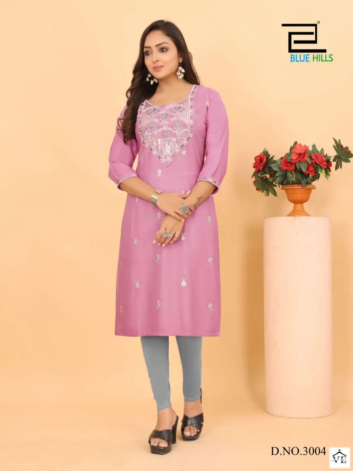 Blue Hills Blue Star Vol 3 Rayon 14 Kg Wholesale Kurtis Catalog — Wholesale Kurtis, Blue Hills wholesale from Surat - Gallery Image 4