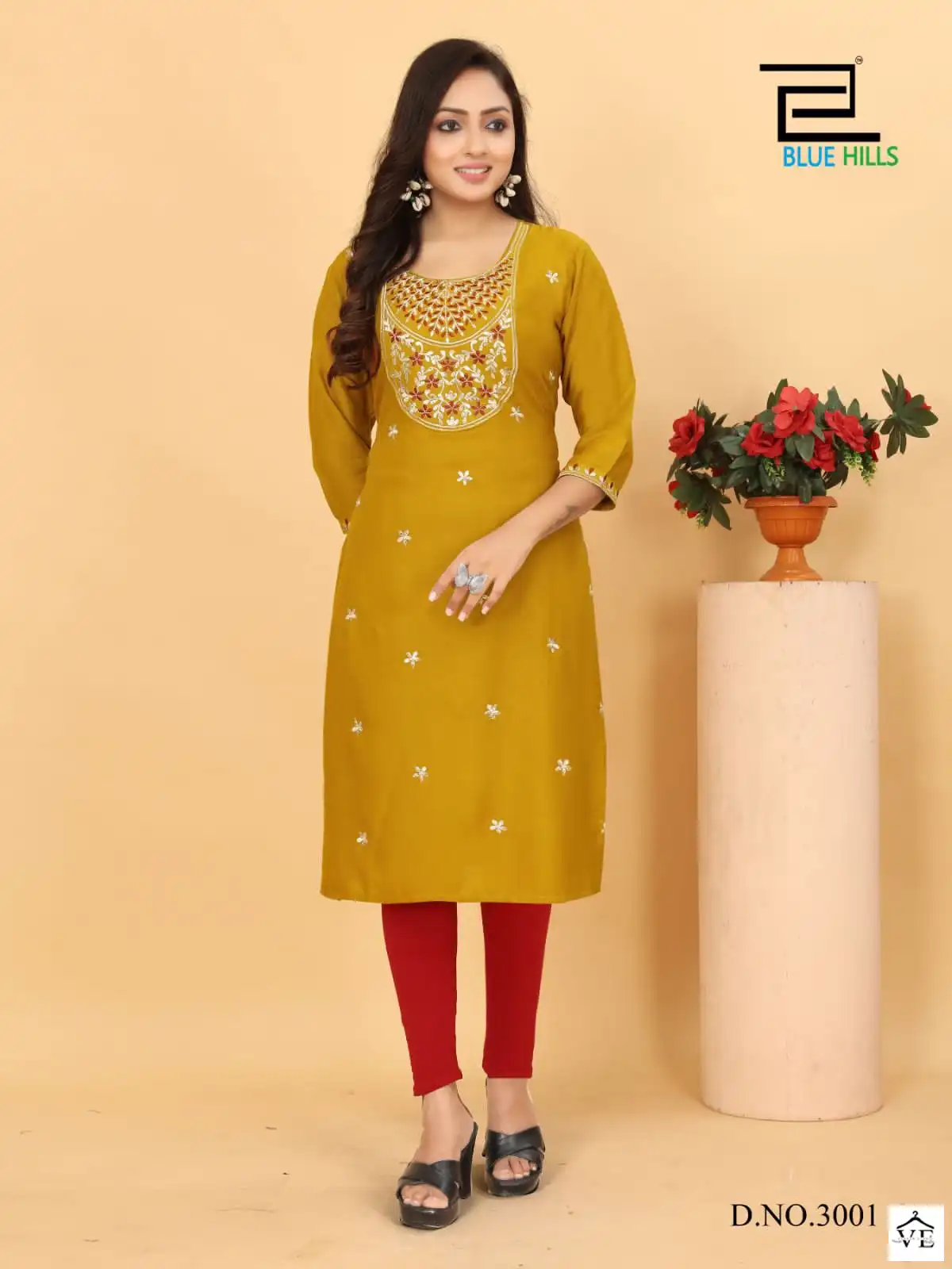 Blue Hills Blue Star Vol 3 Rayon 14 Kg Wholesale Kurtis Catalog — Wholesale Kurtis, Blue Hills wholesale from Surat - Gallery Image 5