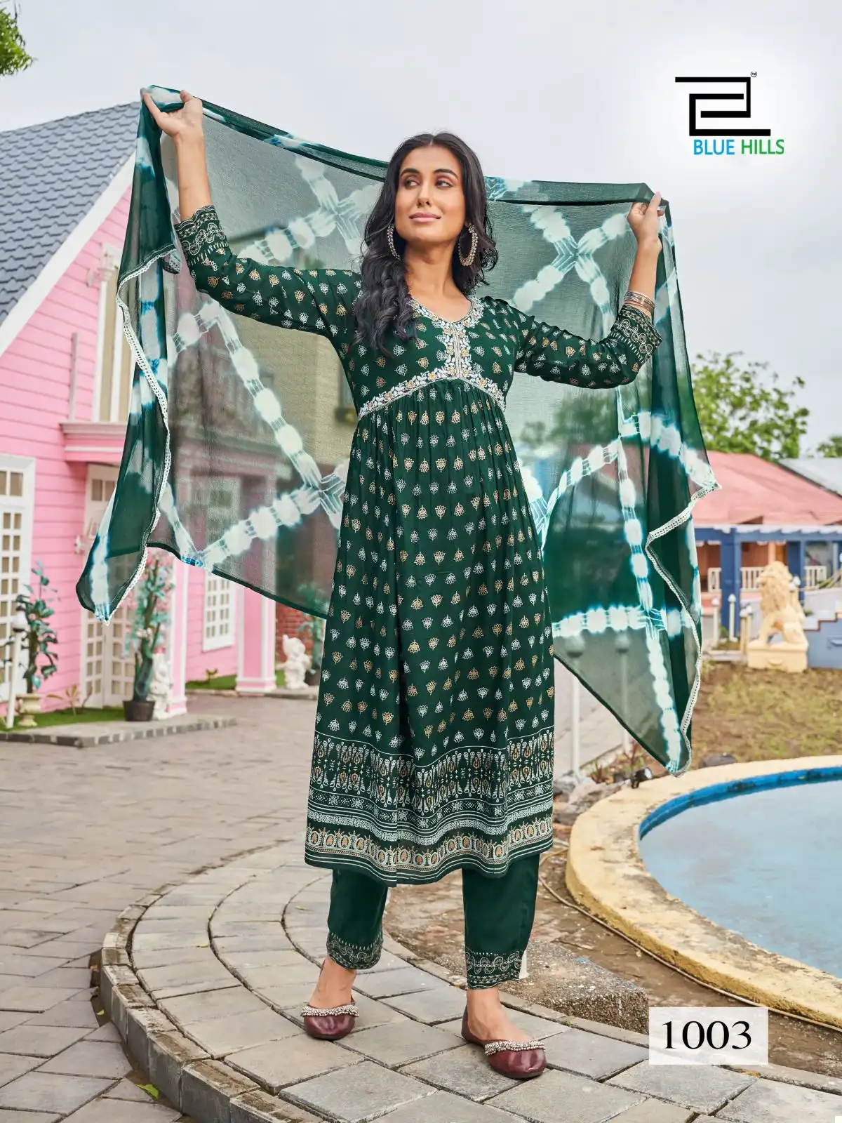 Blue Hills Bollywood Tikka Vol 3 Rayon Wholesale Alia Cut Readymade Suits Catalog — Wholesale Salwar Suits, Blue Hills wholesale from Surat - Gallery Image 5