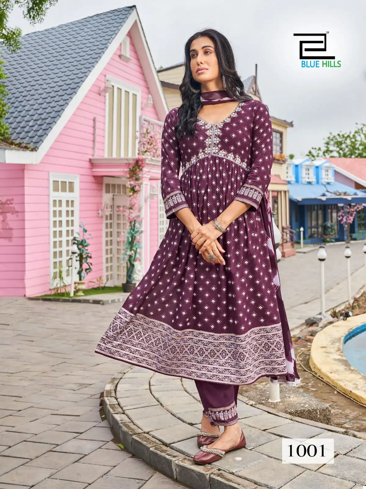 Blue Hills Bollywood Tikka Vol 3 Rayon Wholesale Alia Cut Readymade Suits Catalog — Wholesale Salwar Suits, Blue Hills wholesale from Surat - Gallery Image 6
