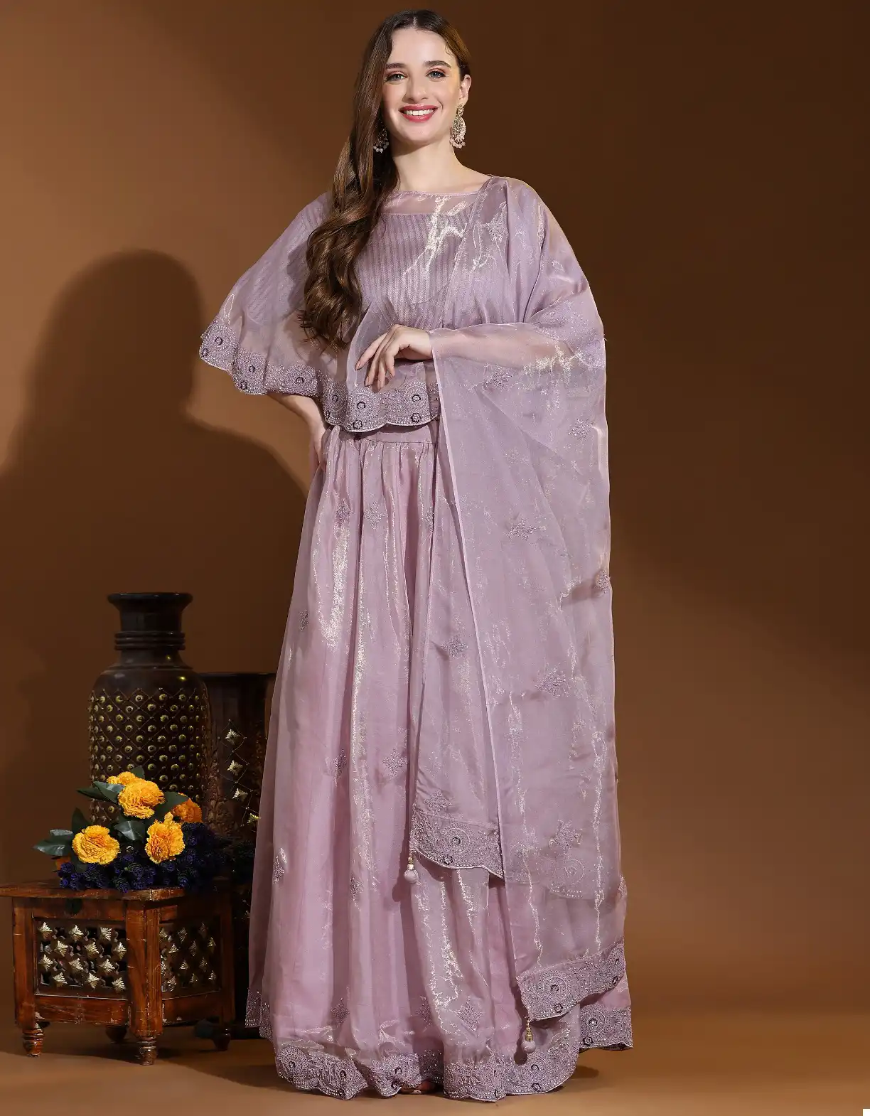 Amoha C2043 Imported Fancy Wholesale Indo Western Lehenga Catalog