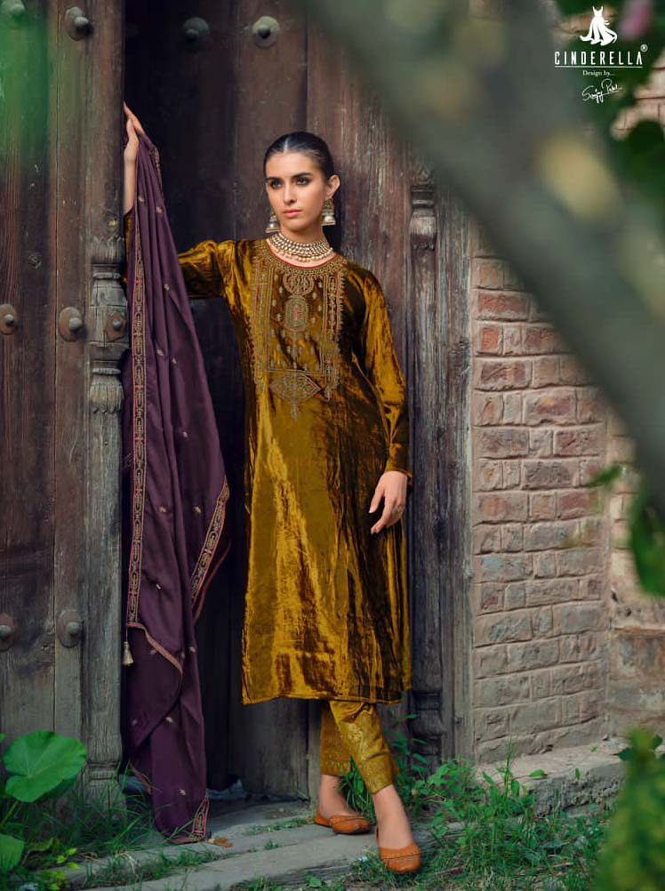 Ibiza Calista Velvet Wholesale Designer Winter Wear Salwar Suit Catalog — Wholesale Salwar Suits, Ibiza wholesale from Surat - Gallery Image 4
