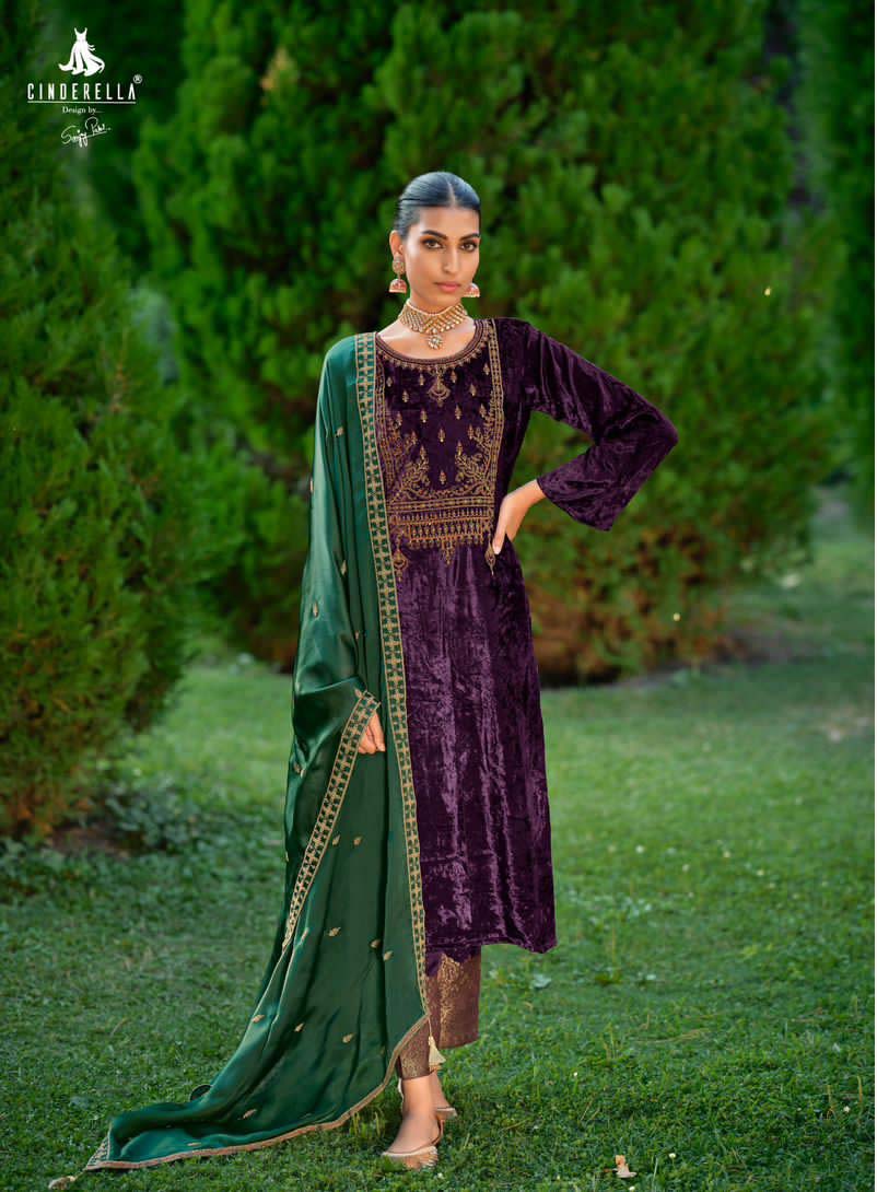 Ibiza Calista Velvet Wholesale Designer Winter Wear Salwar Suit Catalog — Wholesale Salwar Suits, Ibiza wholesale from Surat - Gallery Image 5