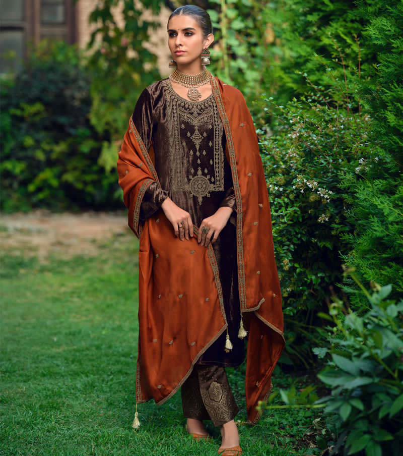 Ibiza Calista Velvet Wholesale Designer Winter Wear Salwar Suit Catalog — Wholesale Salwar Suits, Ibiza wholesale from Surat — view 1