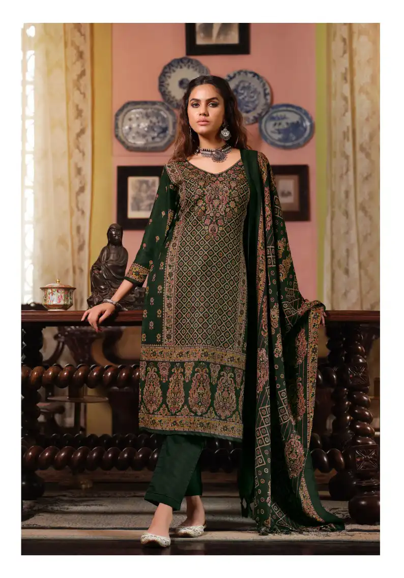 Belliza Designer Cashmera Kaani Pashmina Wholesale Fancy Winter Wear Salwar Suit Catalog — Wholesale Salwar Suits, Belliza Designer wholesale from Surat - Gallery Image 5