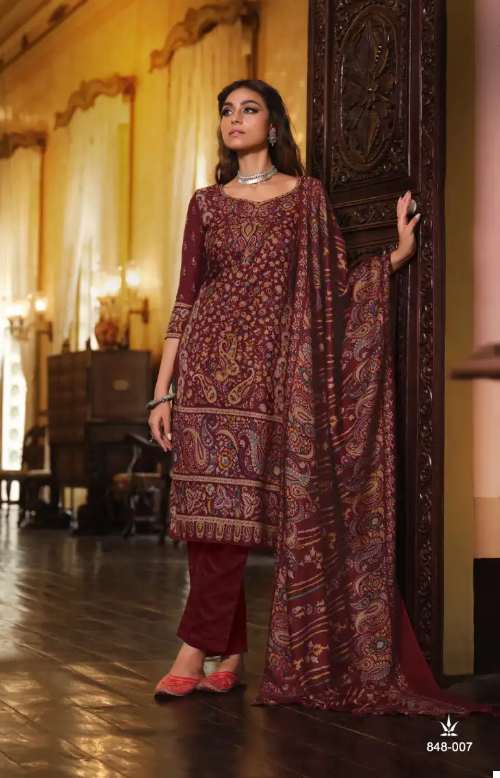 Belliza Designer Cashmera Kaani Pashmina Wholesale Fancy Winter Wear Salwar Suit Catalog — Wholesale Salwar Suits, Belliza Designer wholesale from Surat - Gallery Image 7