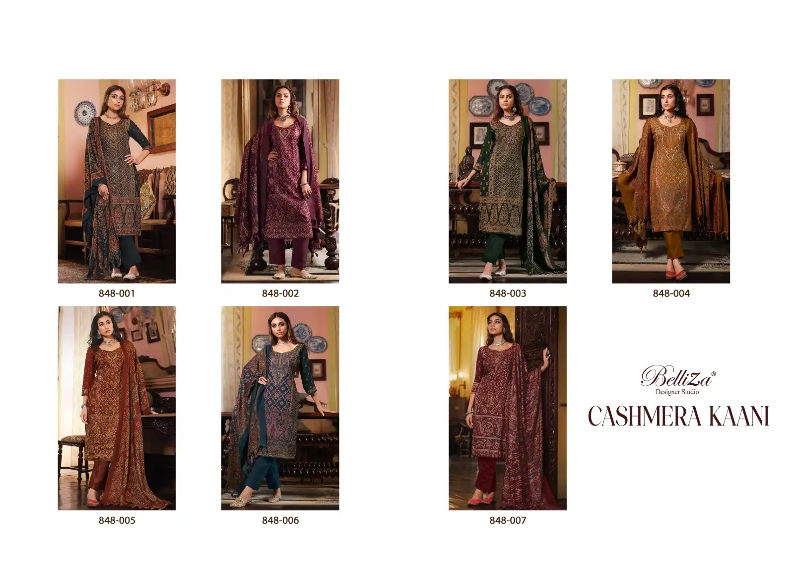Belliza Designer Cashmera Kaani Pashmina Wholesale Fancy Winter Wear Salwar Suit Catalog — Wholesale Salwar Suits, Belliza Designer wholesale from Surat — view 8