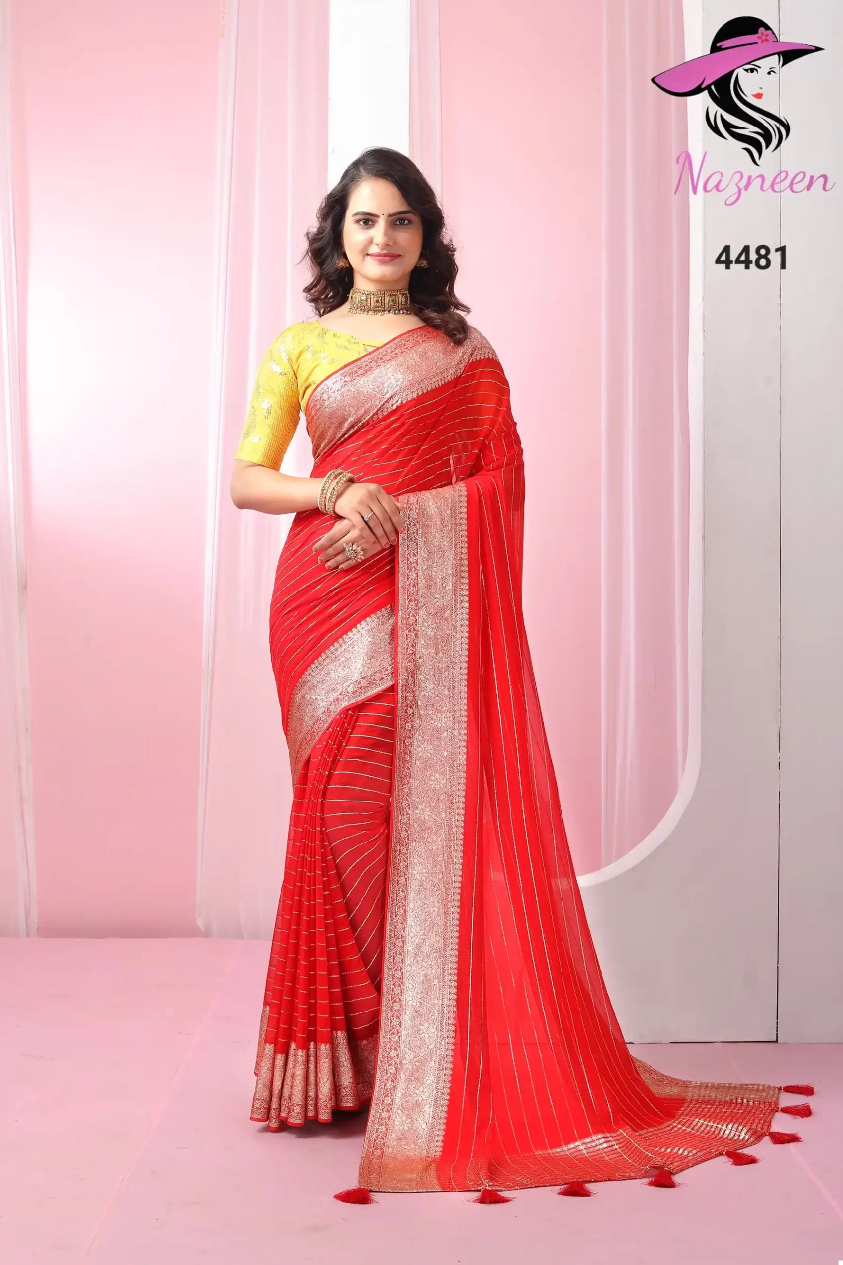 VE Chapai Viscose Georgette Wholesale Saree Catalog — Wholesale Sarees, MPA wholesale from Surat - Gallery Image 4