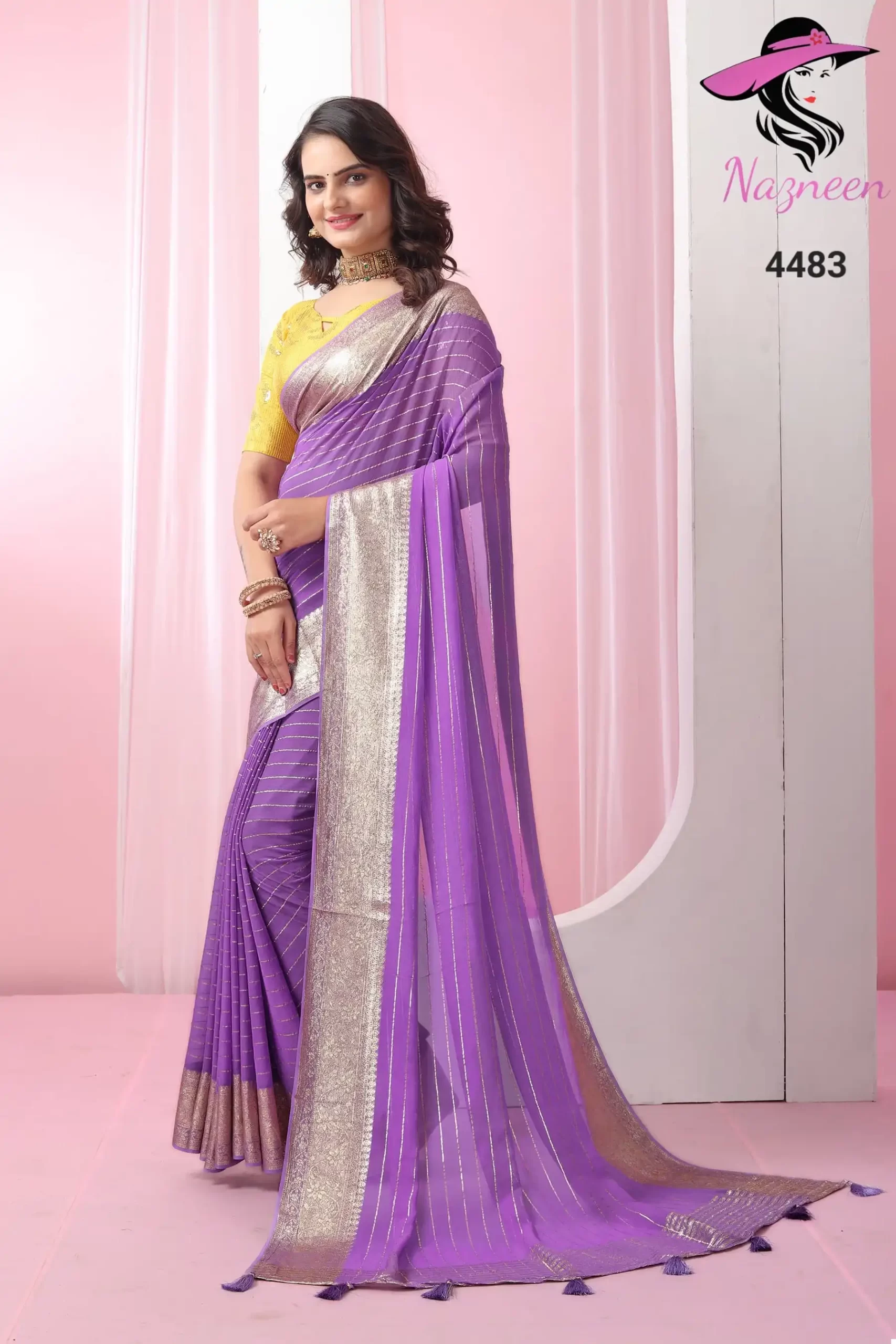 VE Chapai Viscose Georgette Wholesale Saree Catalog — Wholesale Sarees, MPA wholesale from Surat - Gallery Image 2