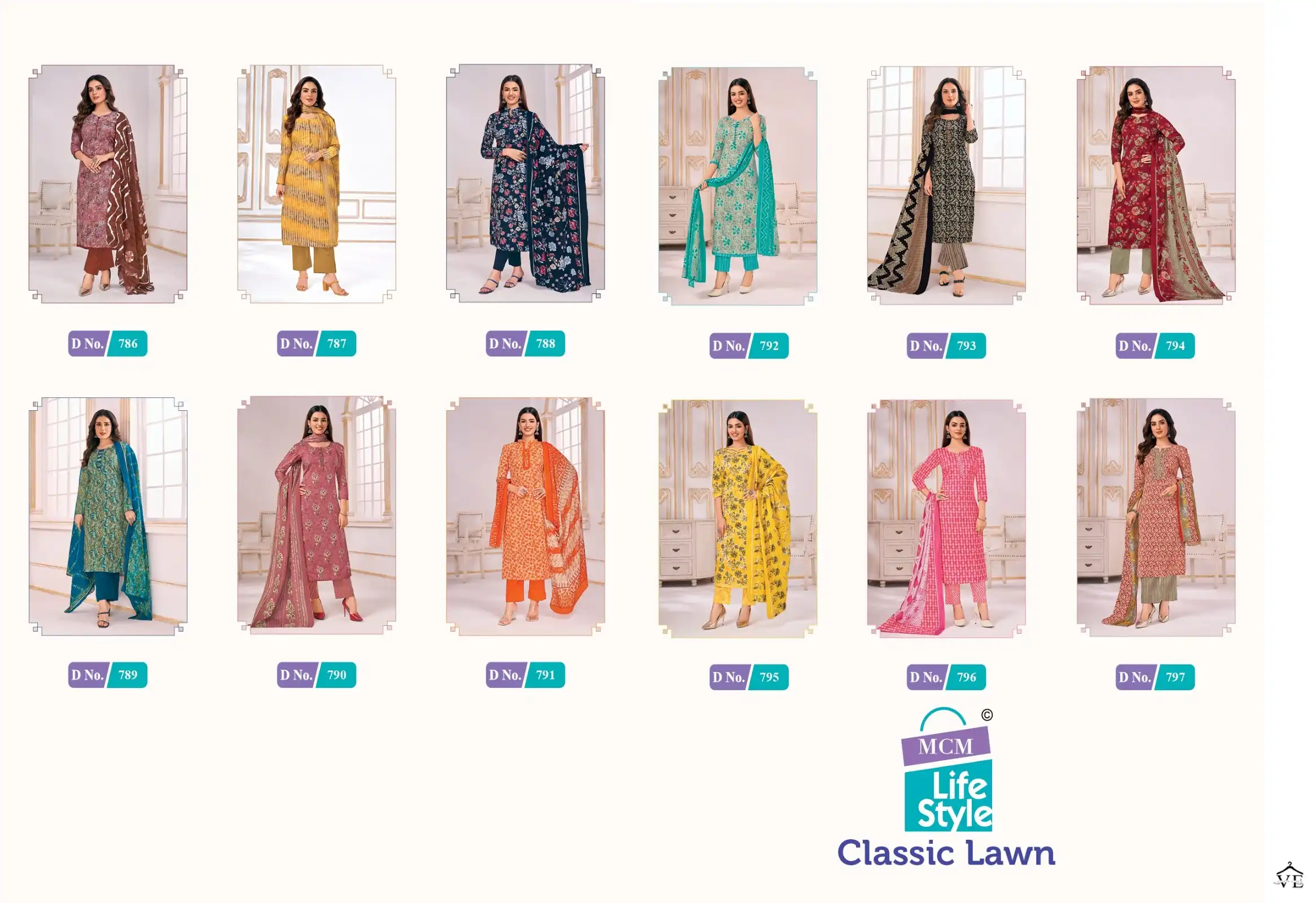 Mcm Lifestyle Classic Lawn Lawn Cotton Wholesale Fancy Readymade Salwar Suit Catalog — Wholesale Salwar Suits, Mcm  wholesale from Surat — view 12
