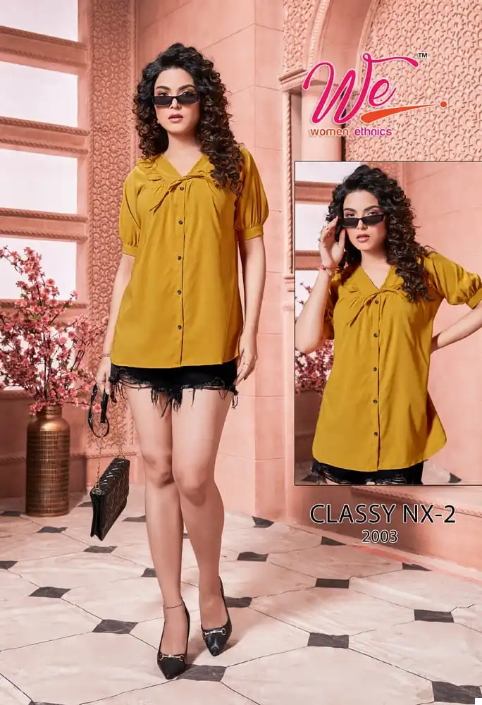 We Classy Nx-2 Imported Stretchable Fabric Wholesale Designer Fancy Top Catalog - 8 Pcs Set — Wholesale Kurtis, MPA wholesale from Surat - Gallery Image 3